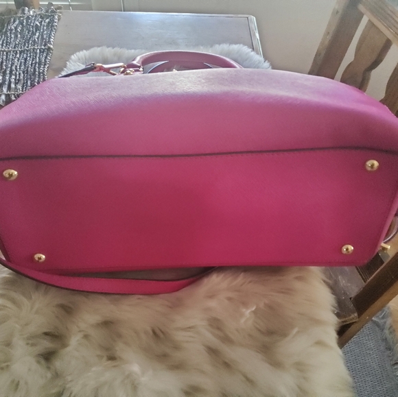 Michael Kors Large Saffiano Satchel Color Fuschia Beyond EUC - Picture 13 of 16